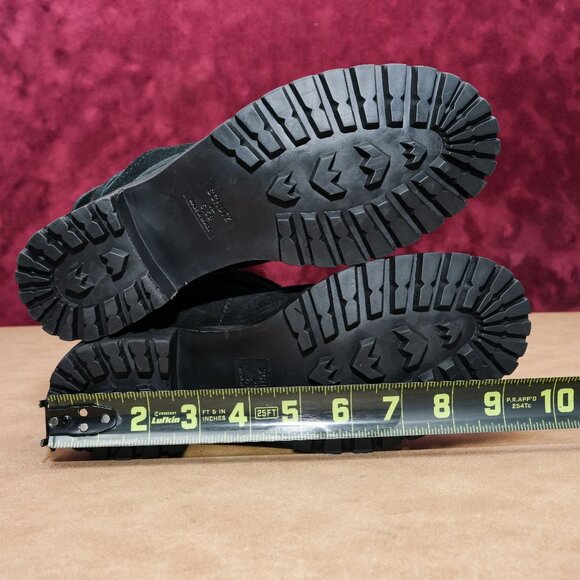 Schutz Women Black Distress Suede Moto Slip on Biker Ankle Boots sz 5.5 - Picture 7 of 8